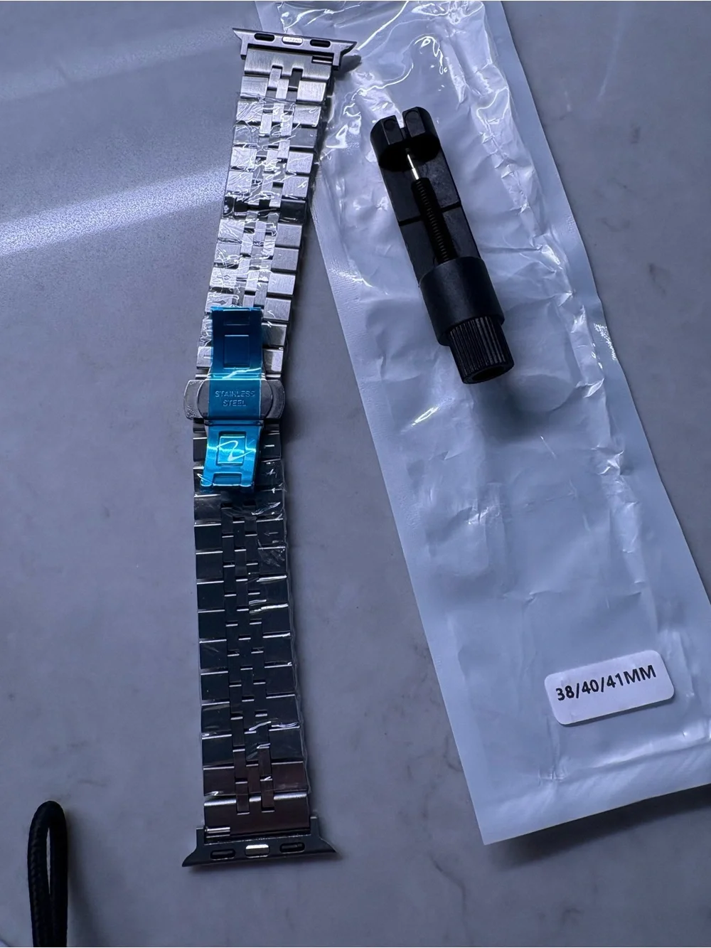 Two-Tone Stainless Steel iWatch Band - Gold & Silver